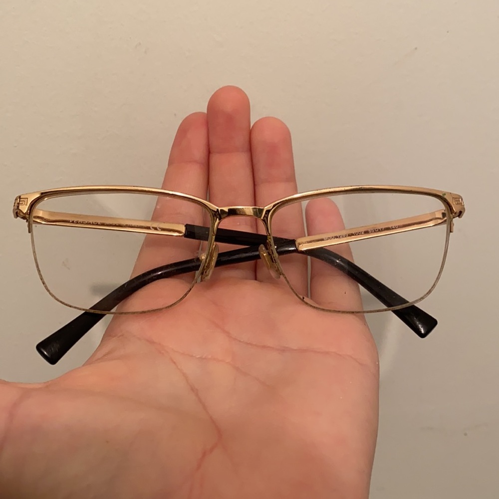 Versace gold frame prescription glasses